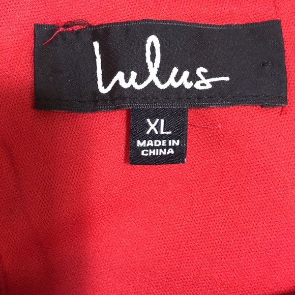 Lulus Women’s Size XL Gorgeous Red Dress With The Back Cut Out/Hooked With Bow - Picture 8 of 9